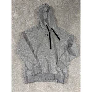 Under Armour women's UA Hustle Fleece Hoodie Sweater Grey Heather Medium EUC‎
